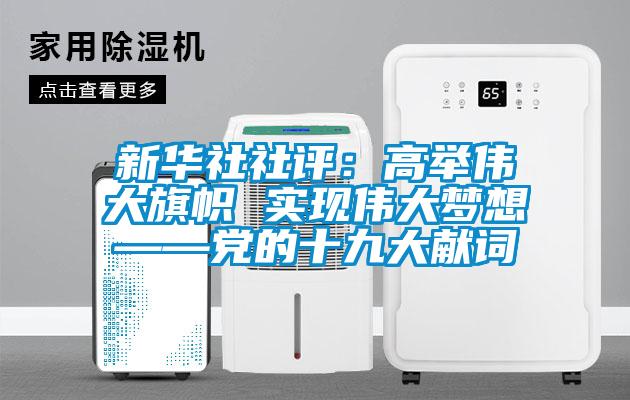 新華社社評：高舉偉大旗幟 實現偉大夢想——黨的十九大獻詞