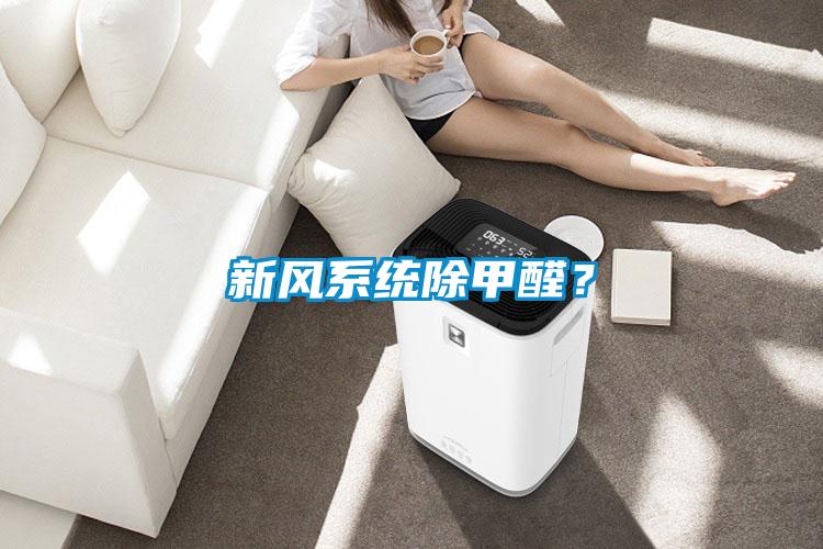 新風係統除甲醛？