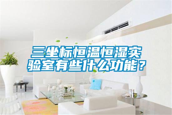 三坐標恒溫恒濕實驗室有些什麽功能？