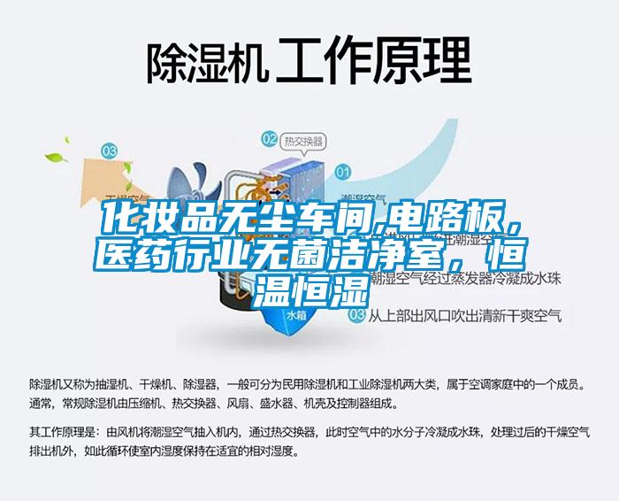 化妝品無塵車間,電路板，醫藥行業無菌潔淨室，恒溫恒濕