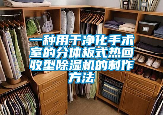 一種用於淨化手術室的分體板式熱回收型91看片在线下载機的製作方法