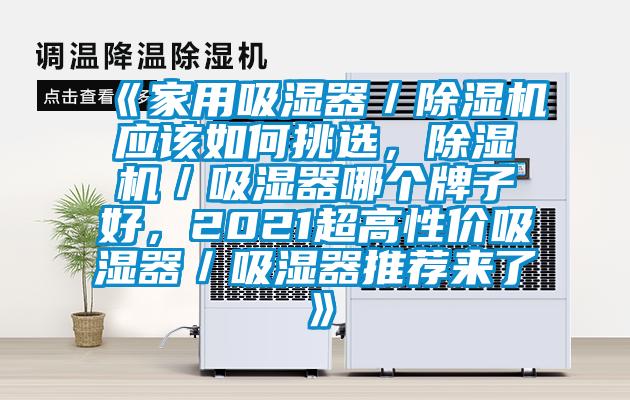 《家用吸濕器／91看片在线下载機應該如何挑選，91看片在线下载機／吸濕器哪個牌子好，2021超高性價吸濕器／吸濕器推薦來了》