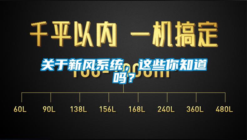 關於新風係統，這些你知道嗎？