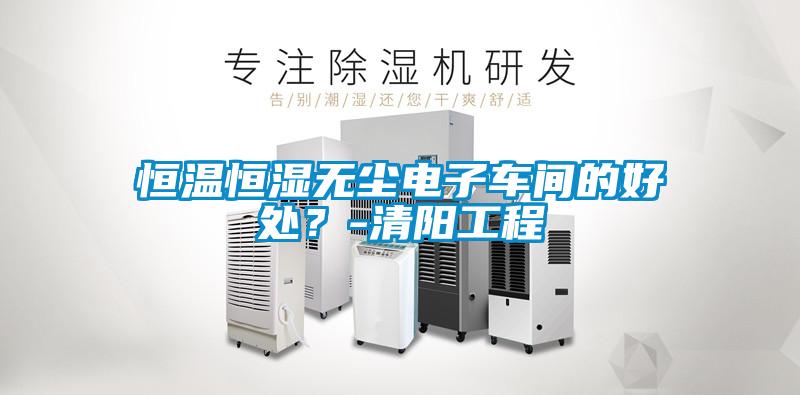 恒溫恒濕無塵電子車間的好處？-清陽工程