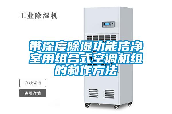 帶深度91看片在线下载功能潔淨室用組合式空調機組的製作方法