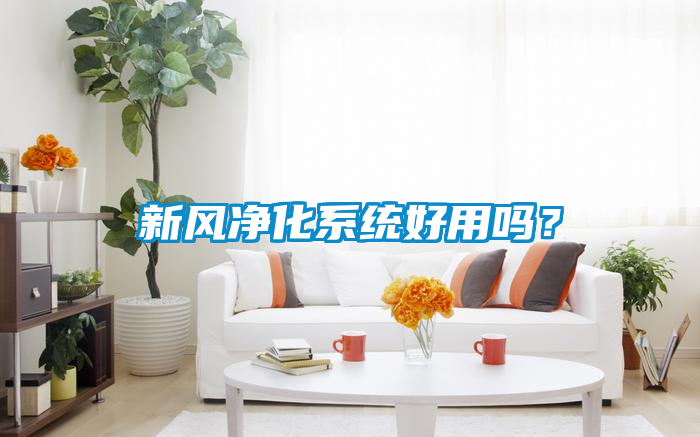 新風淨化係統好用嗎？