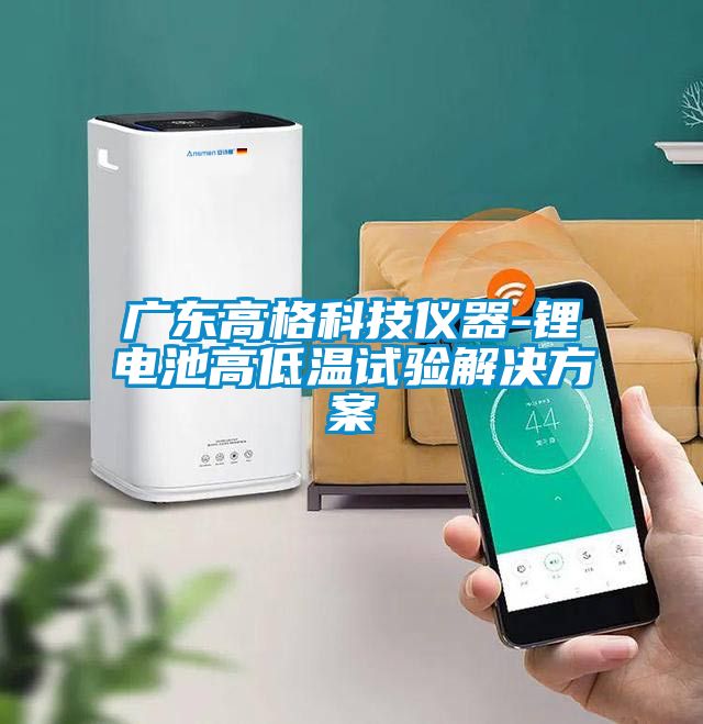 廣東高格科技儀器-鋰電池高低溫試驗解決免费看片下载