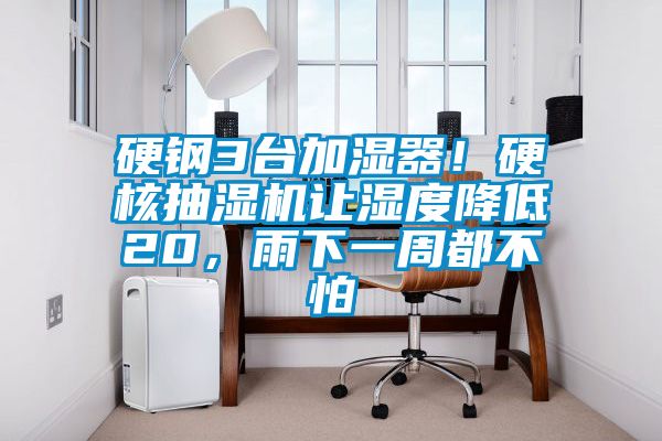 硬鋼3台加濕器！硬核抽濕機讓濕度降低20，雨下一周都不怕