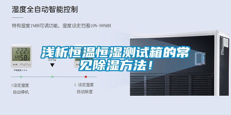 淺析恒溫恒濕測試箱的常見91看片在线下载方法！