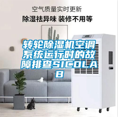 轉輪91看片在线下载機空調係統運行時的故障排查SICOLAB